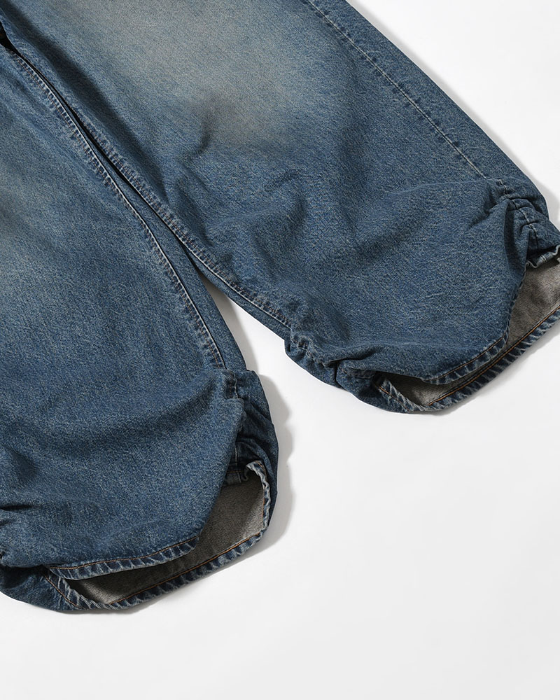 FRESH MAN DENIM WIDE PANTS by EDWIN "USED" -DEEP INDIGO-