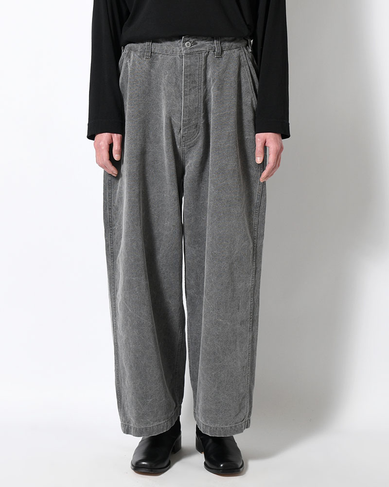 FRESH MAN DUCK WIDE PANTS -GRAY-