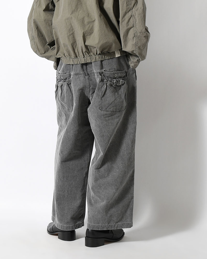 FRESH MAN DUCK WIDE PANTS -GRAY-