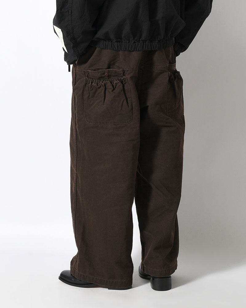 FRESH MAN DUCK WIDE PANTS -BROWN-