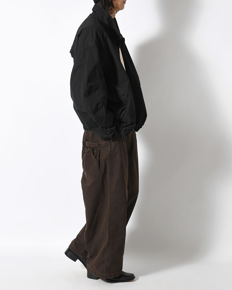 FRESH MAN DUCK WIDE PANTS -BROWN-