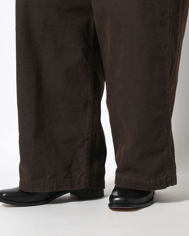 FRESH MAN DUCK WIDE PANTS -BROWN-