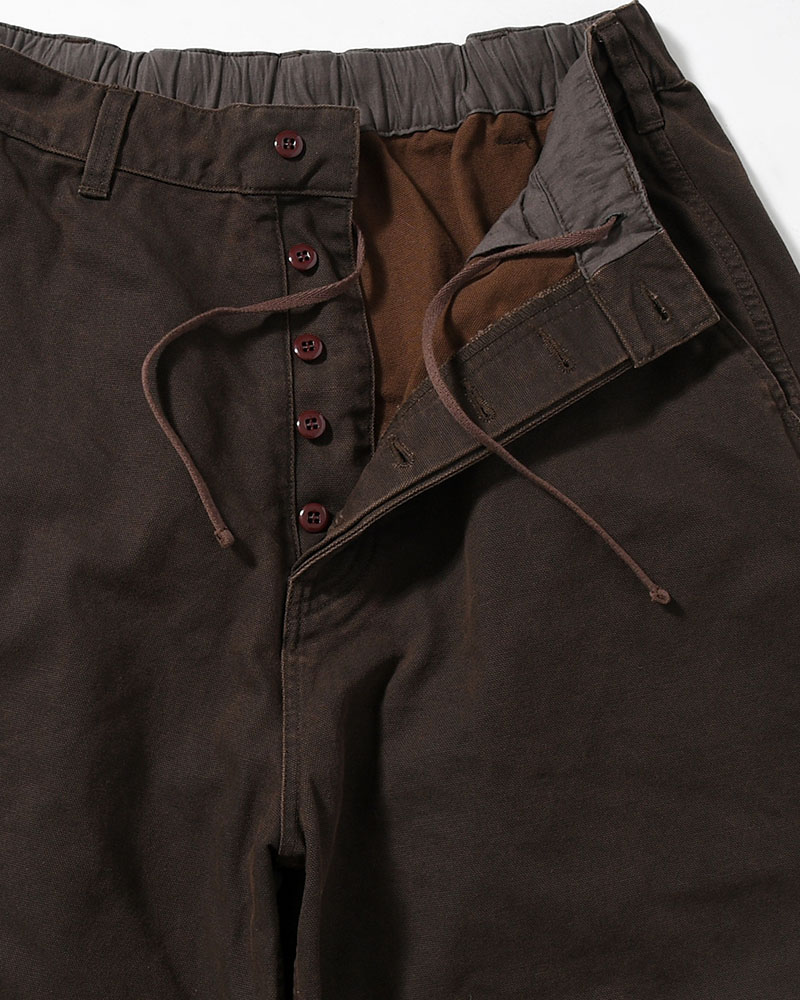 FRESH MAN DUCK WIDE PANTS -BROWN-