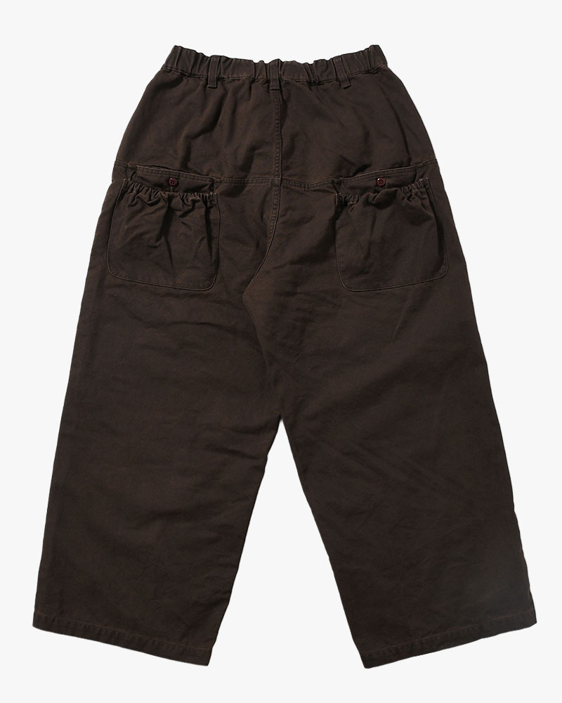 FRESH MAN DUCK WIDE PANTS -BROWN-