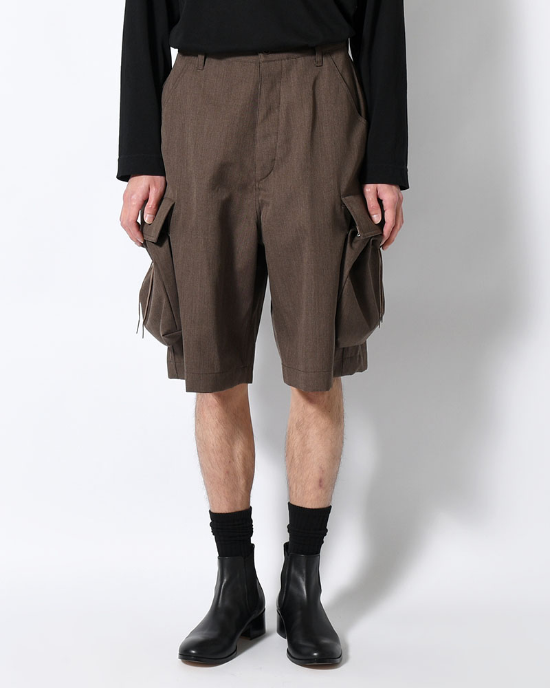 "KINCHAKU" WOOL TRUNKS -BROWN-
