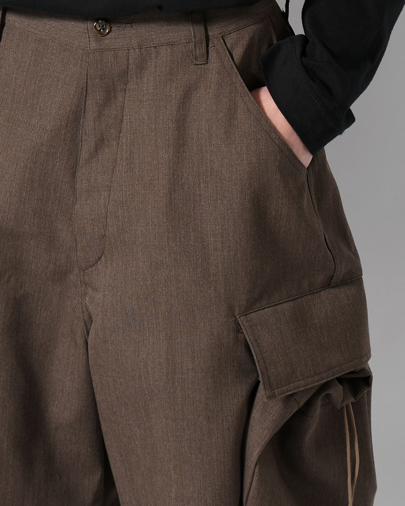 "KINCHAKU" WOOL TRUNKS -BROWN-