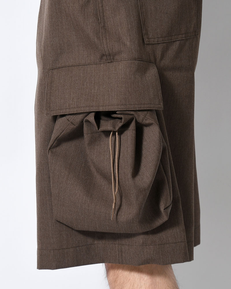 "KINCHAKU" WOOL TRUNKS -BROWN-