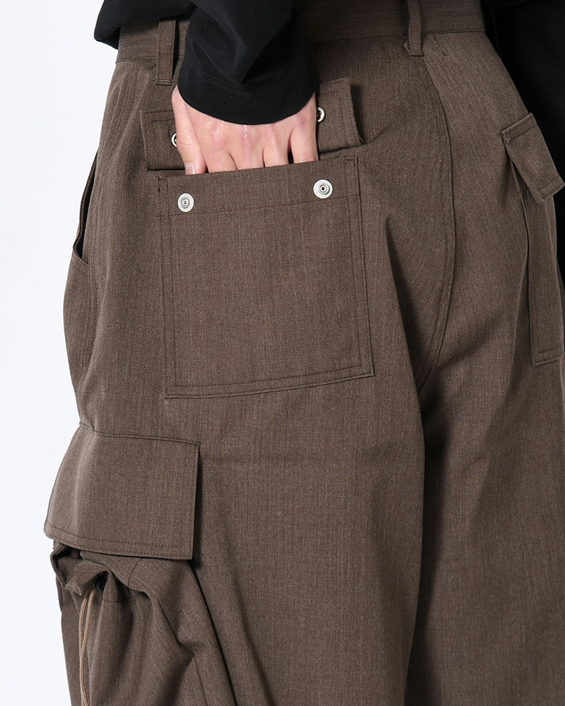 "KINCHAKU" WOOL TRUNKS -BROWN-