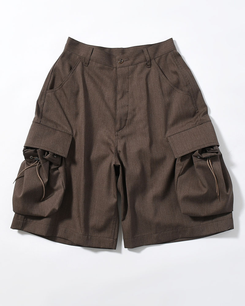 "KINCHAKU" WOOL TRUNKS -BROWN-