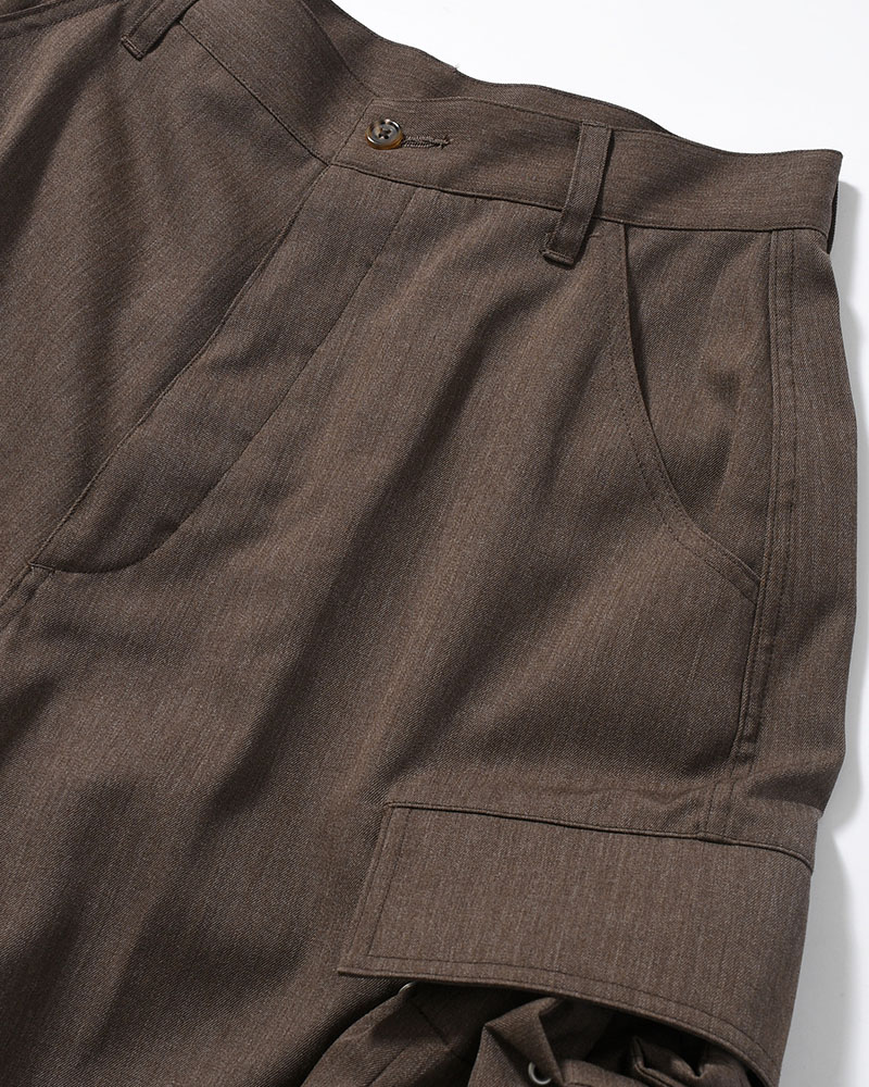 "KINCHAKU" WOOL TRUNKS -BROWN-