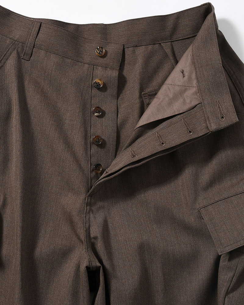 "KINCHAKU" WOOL TRUNKS -BROWN-