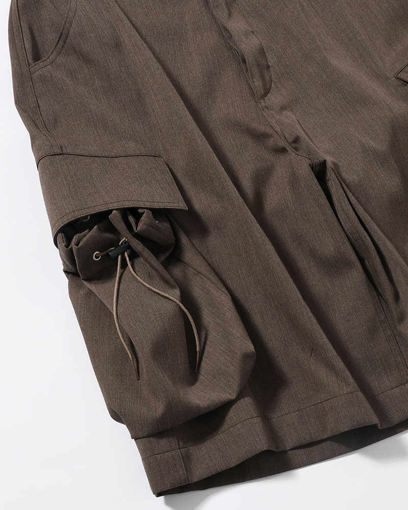 "KINCHAKU" WOOL TRUNKS -BROWN-