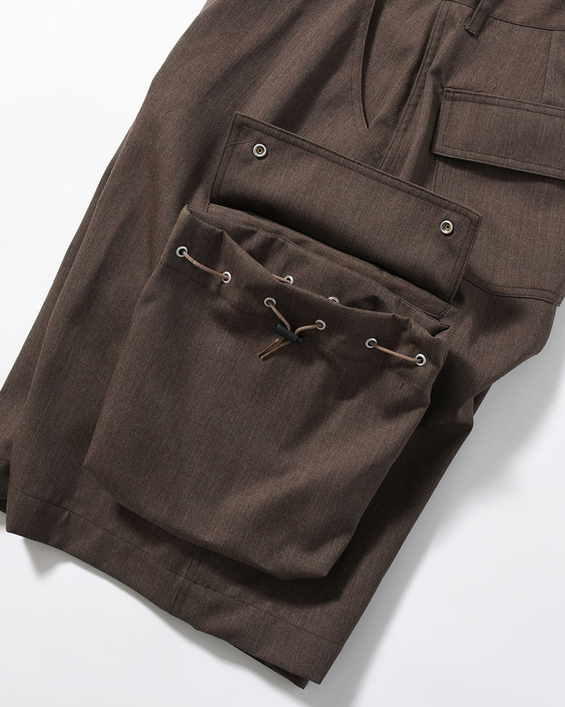 "KINCHAKU" WOOL TRUNKS -BROWN-