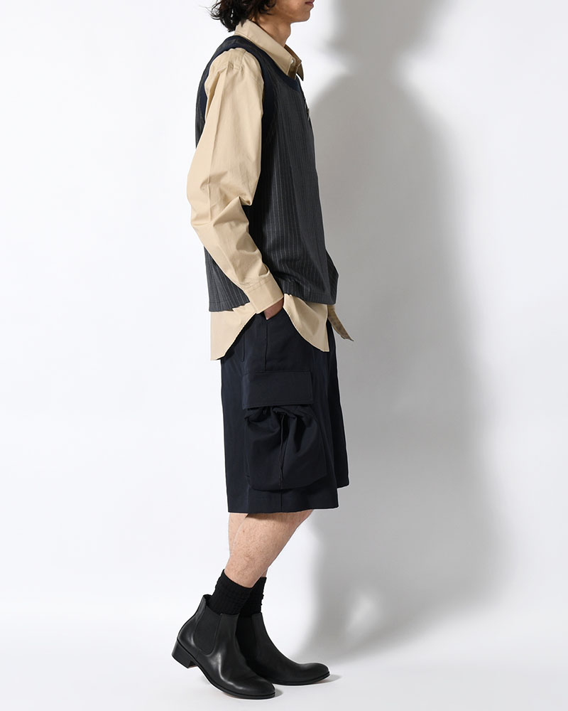 "KINCHAKU" WOOL TRUNKS -NAVY-