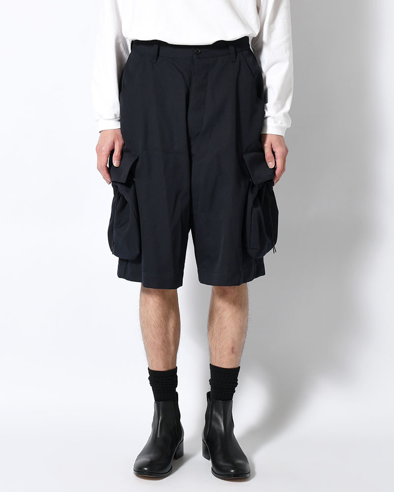 "KINCHAKU" WOOL TRUNKS -NAVY-