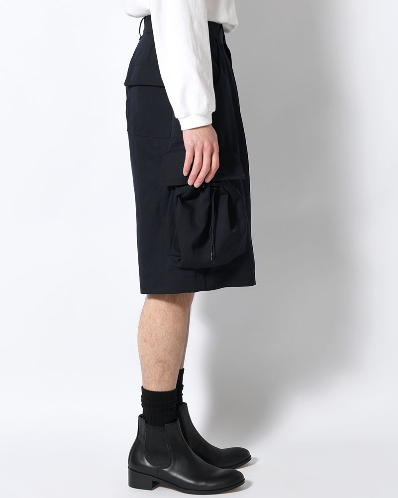"KINCHAKU" WOOL TRUNKS -NAVY-