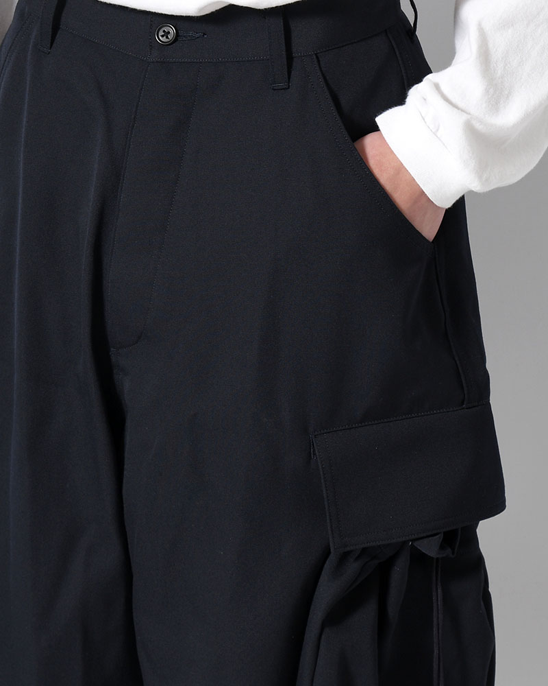 "KINCHAKU" WOOL TRUNKS -NAVY-