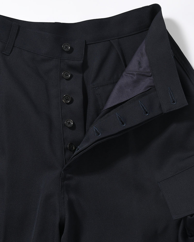 "KINCHAKU" WOOL TRUNKS -NAVY-