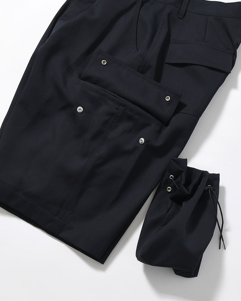 "KINCHAKU" WOOL TRUNKS -NAVY-