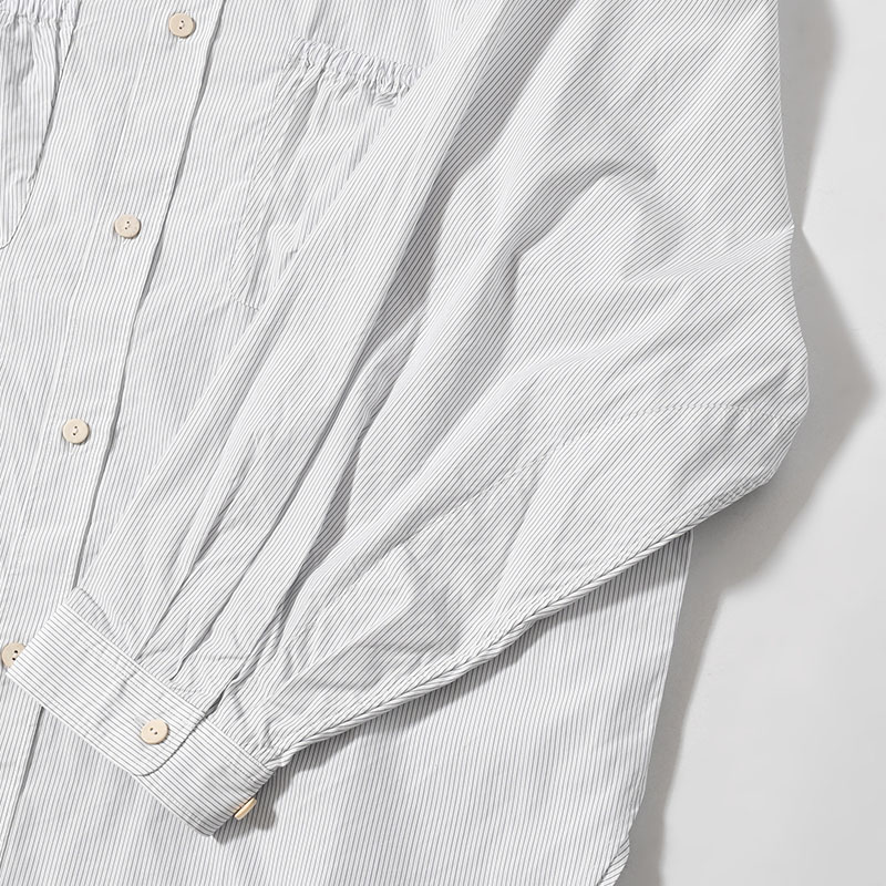 WRIST PATCH WIDE SHIRT "STRIPE" -3.COLOR-