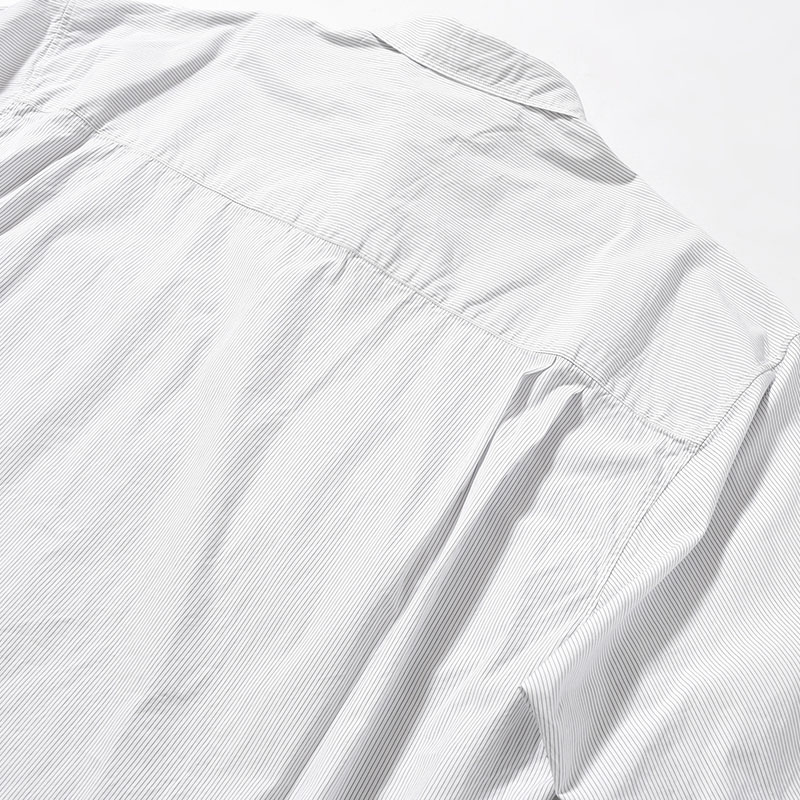 WRIST PATCH WIDE SHIRT "STRIPE" -3.COLOR-