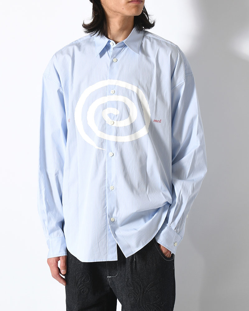 "GuruGuru" SLOUCH SHIRT -SAX-