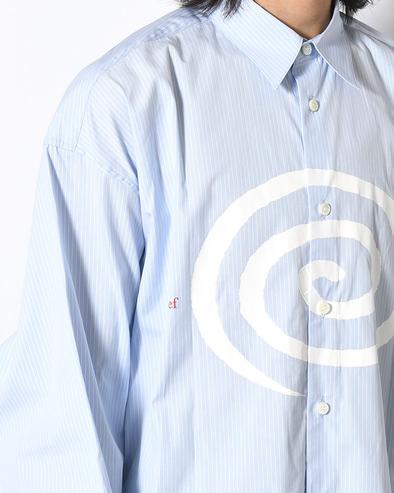 "GuruGuru" SLOUCH SHIRT -SAX-