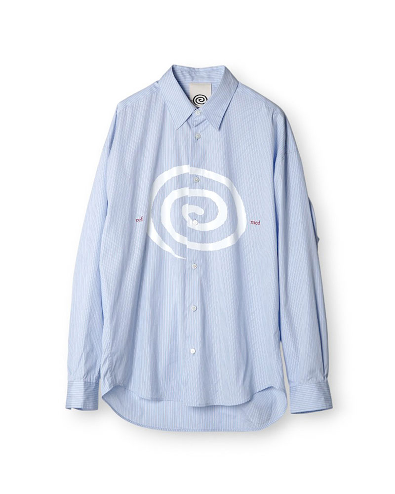 "GuruGuru" SLOUCH SHIRT -SAX-