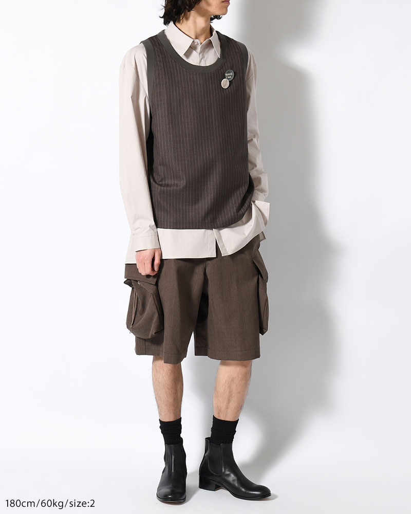 FOREMAN WOOL BIBS -BROWN-