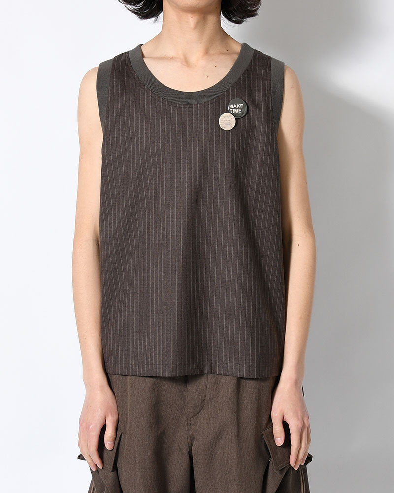 FOREMAN WOOL BIBS -BROWN-