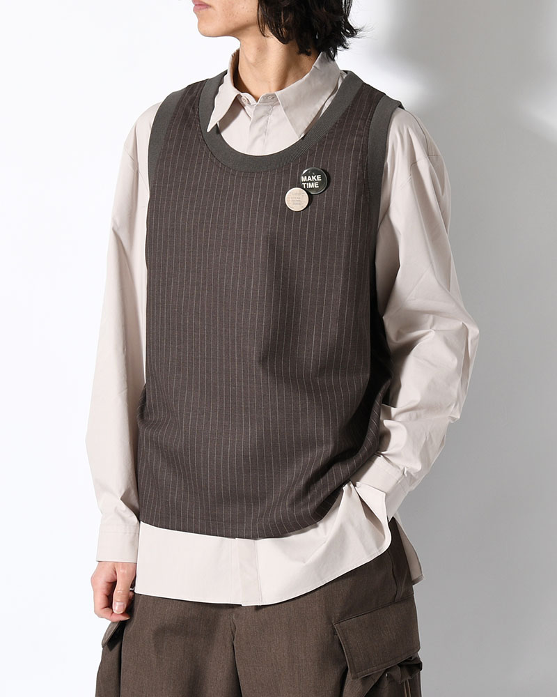 FOREMAN WOOL BIBS -BROWN-