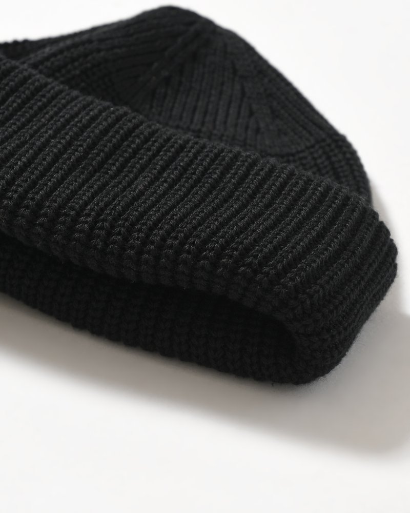 SK8 ROLL KNIT CAP -BLACK-