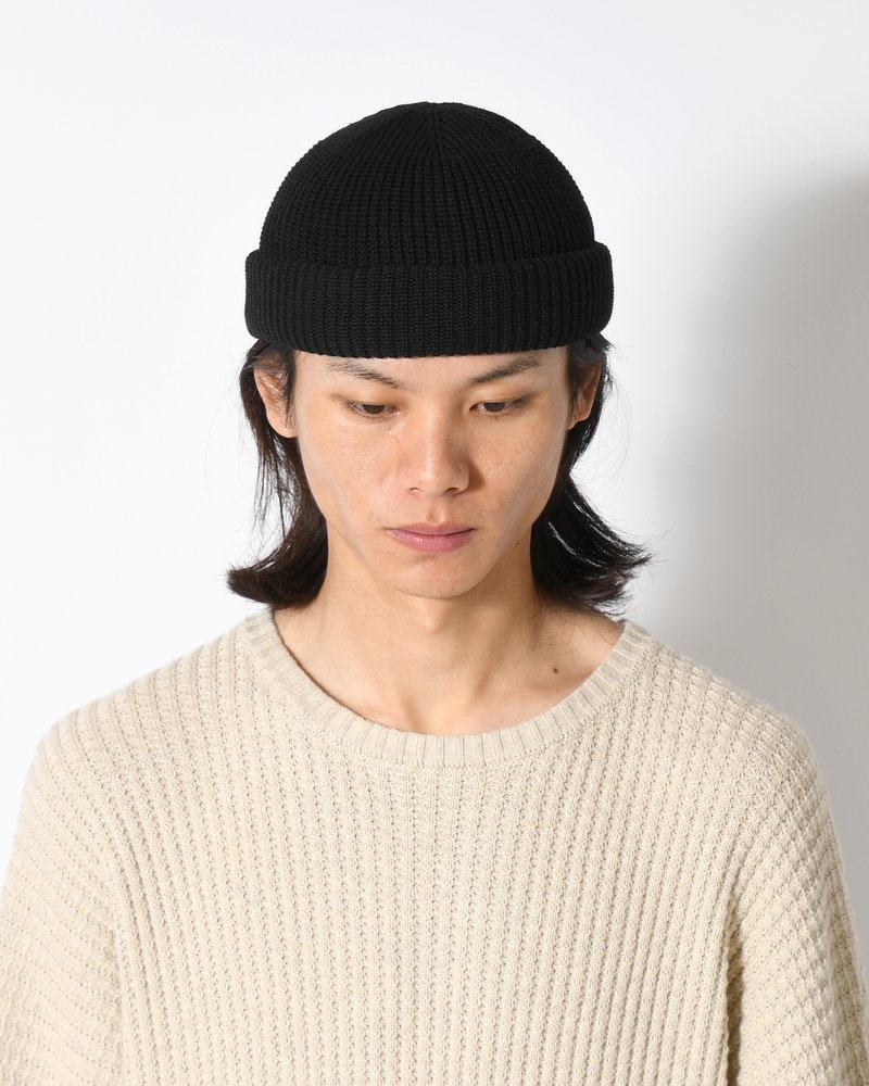 SK8 ROLL KNIT CAP -BLACK-