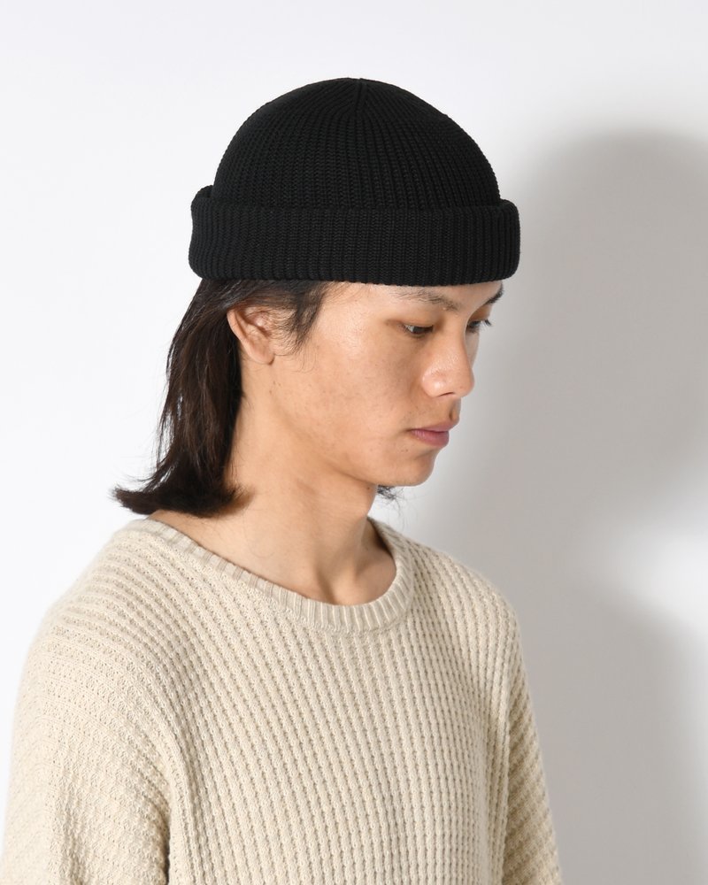 SK8 ROLL KNIT CAP -BLACK-