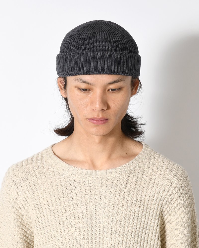 SK8 ROLL KNIT CAP -CHARCOAL-