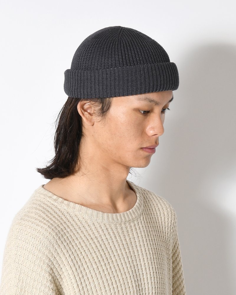 SK8 ROLL KNIT CAP -CHARCOAL-