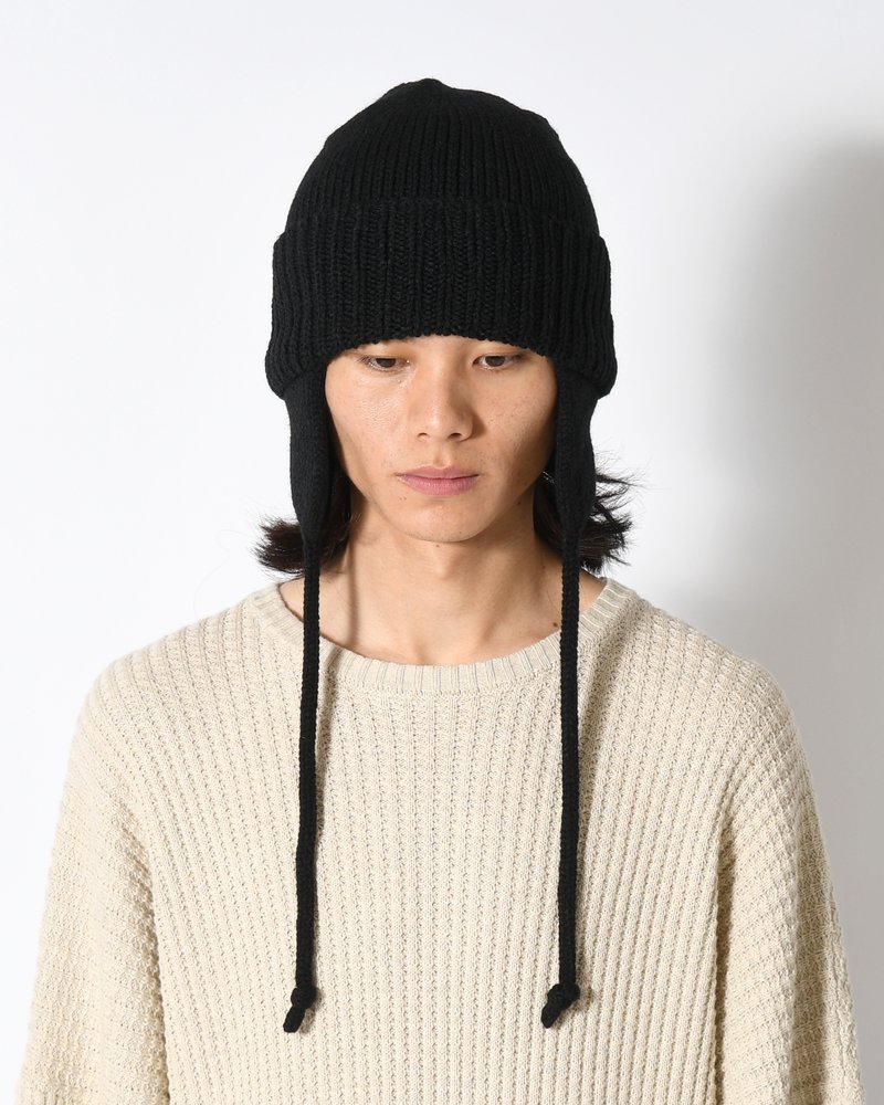 EAR KNIT WATCH -BLACK-