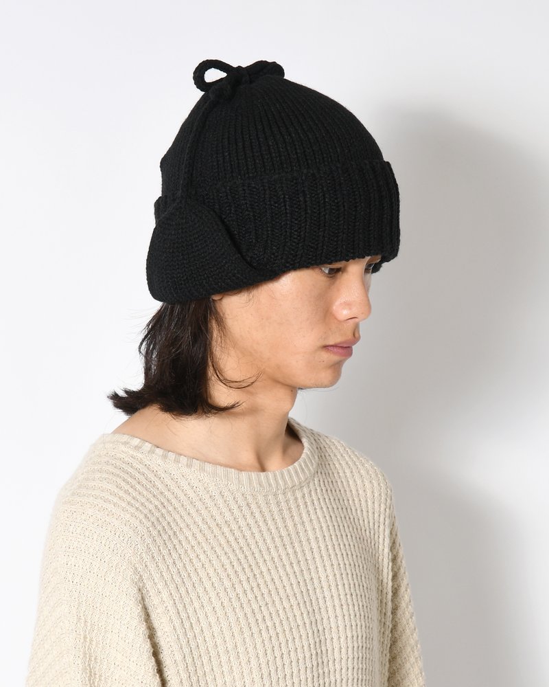 EAR KNIT WATCH -BLACK-