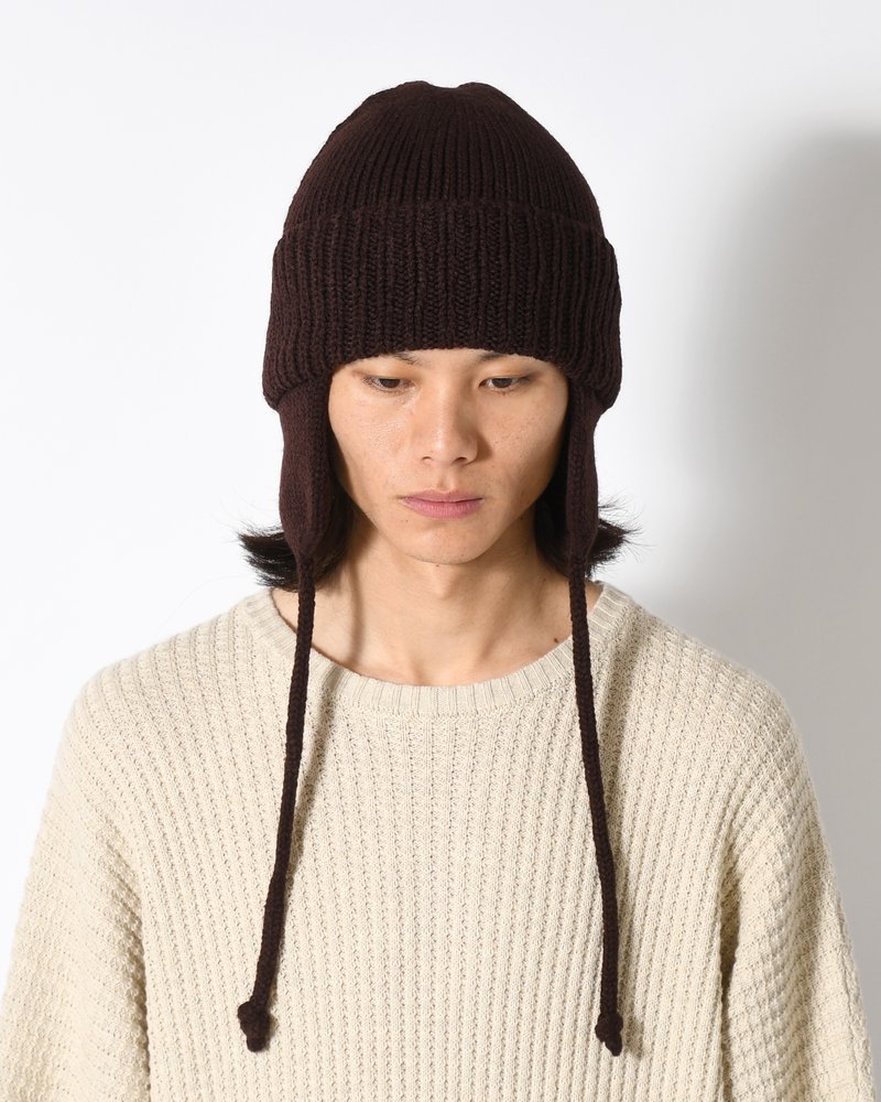 EAR KNIT WATCH -BROWN-