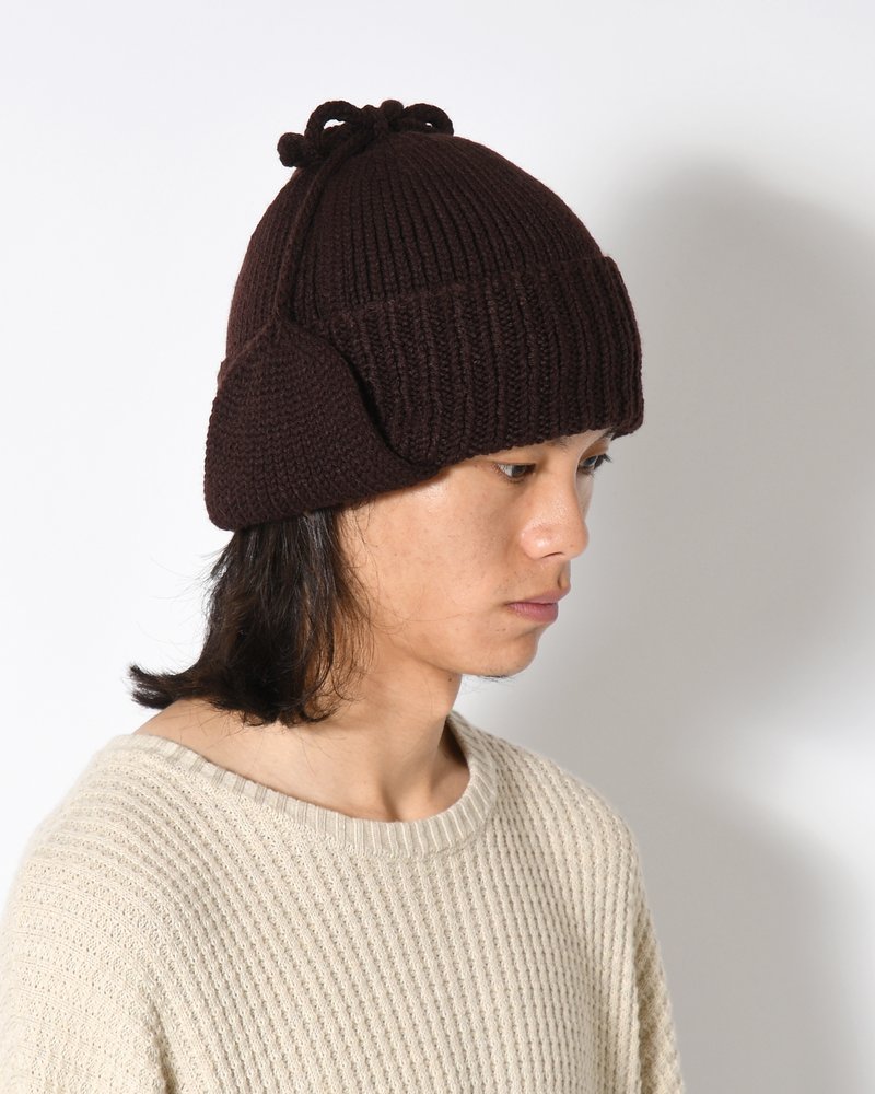 EAR KNIT WATCH -BROWN-