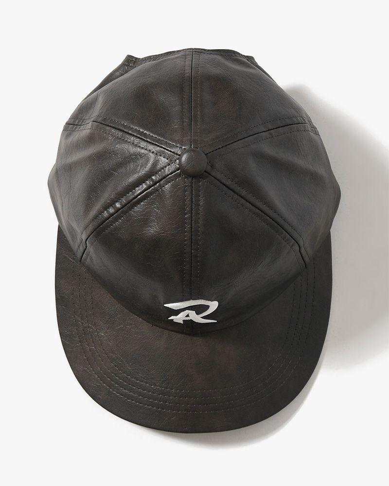 FAKE LEATHER B.B CAP -D.BROWN-