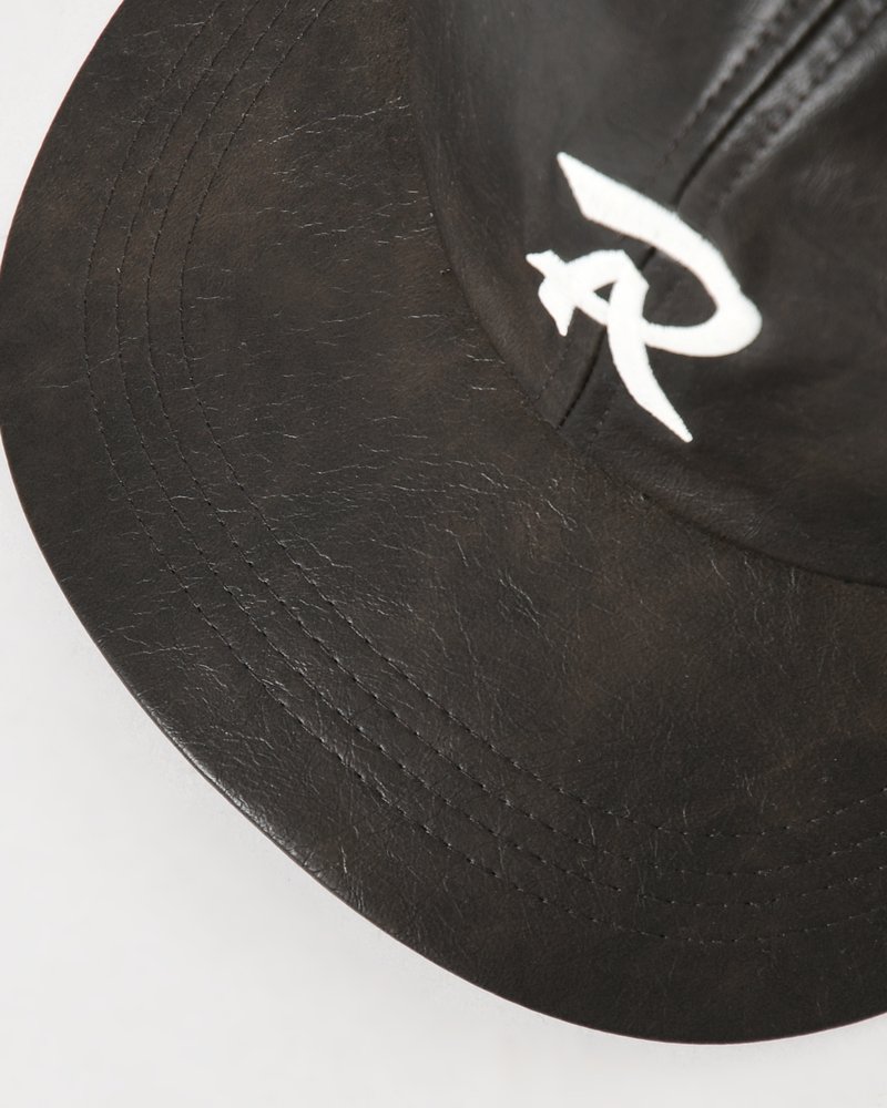 FAKE LEATHER B.B CAP -D.BROWN-