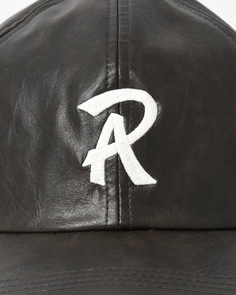 FAKE LEATHER B.B CAP -D.BROWN-