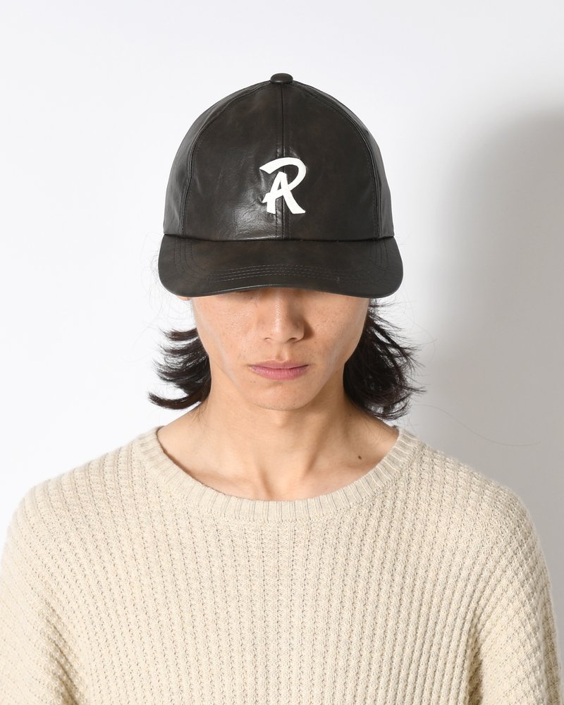 FAKE LEATHER B.B CAP -D.BROWN-