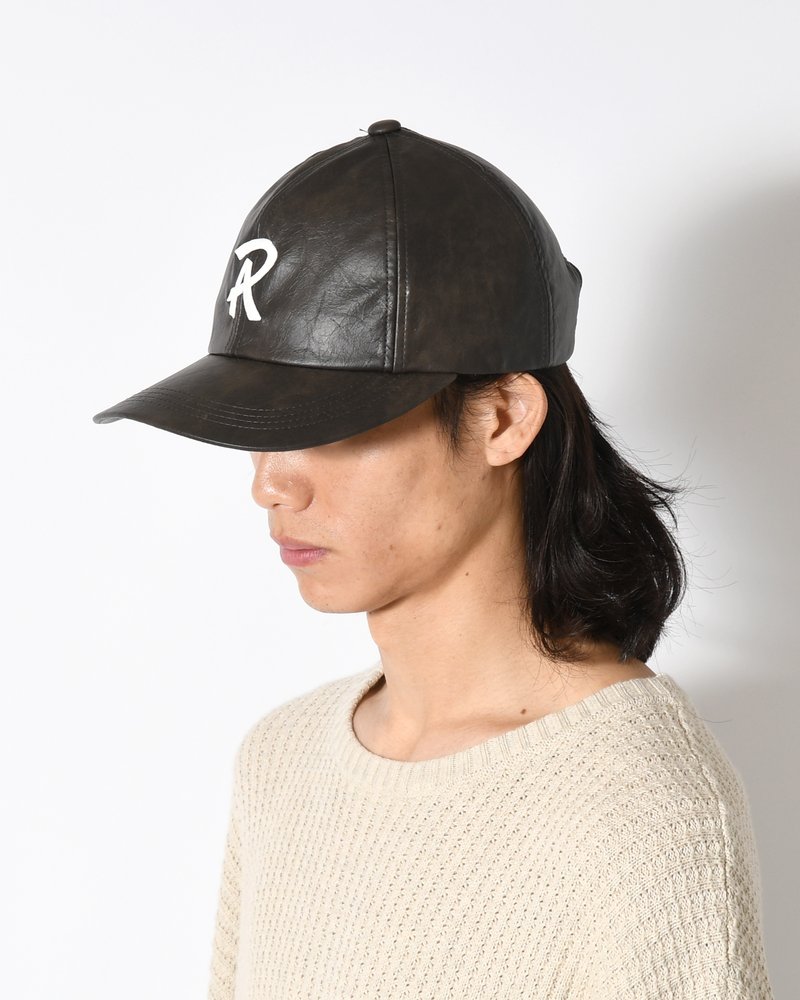 FAKE LEATHER B.B CAP -D.BROWN-