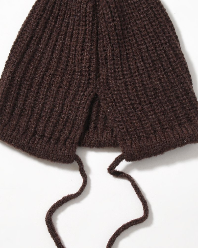 HOOD BEANIE -BROWN-