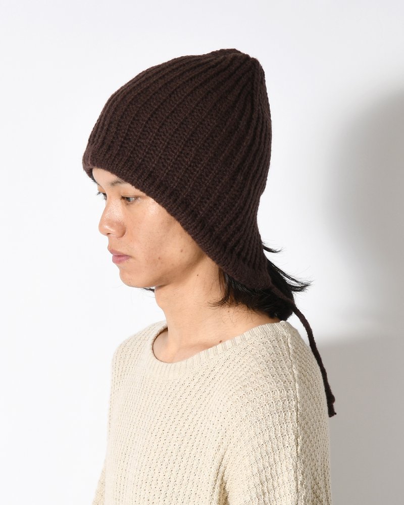 HOOD BEANIE -BROWN-