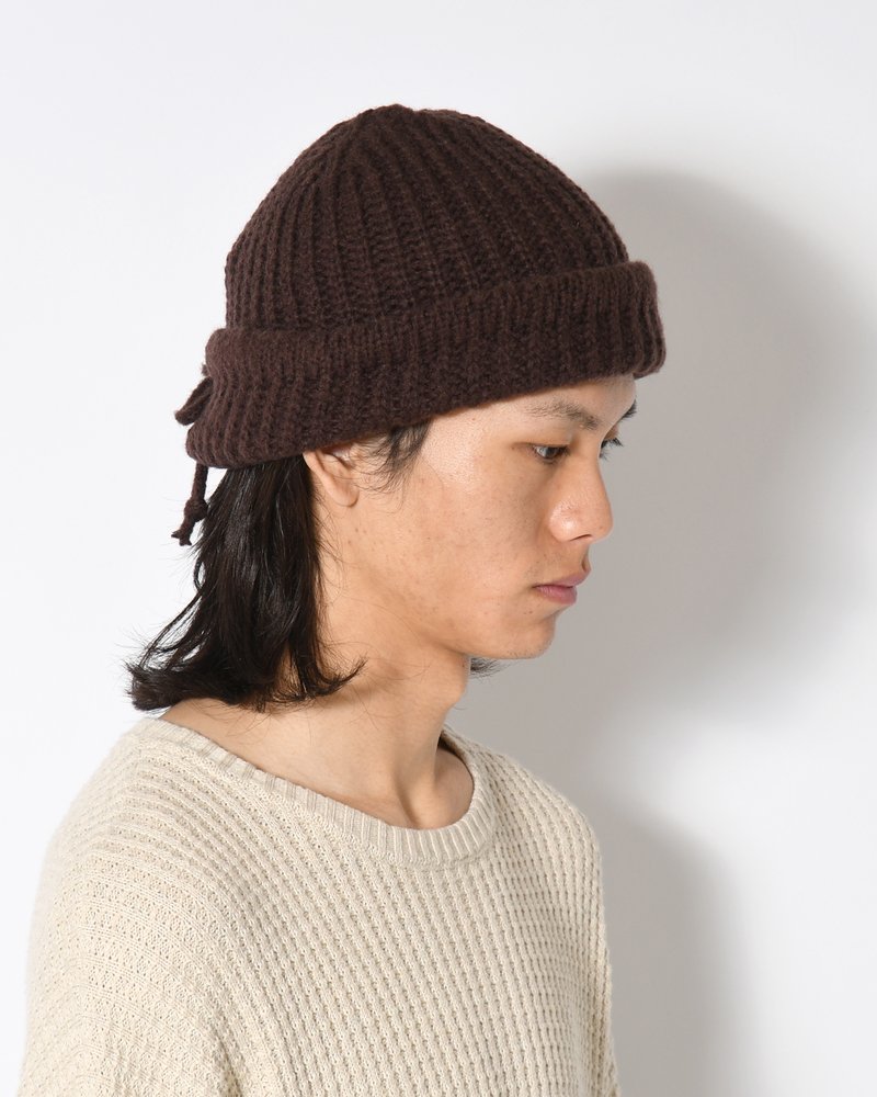 HOOD BEANIE -BROWN-