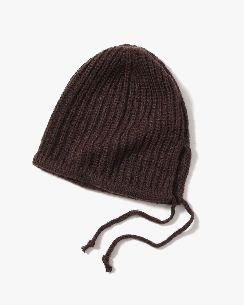 HOOD BEANIE -BROWN-