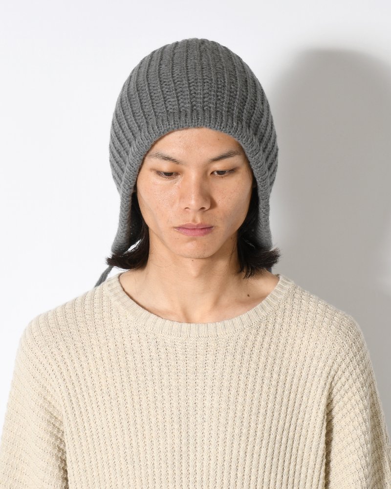 HOOD BEANIE -GRAY-